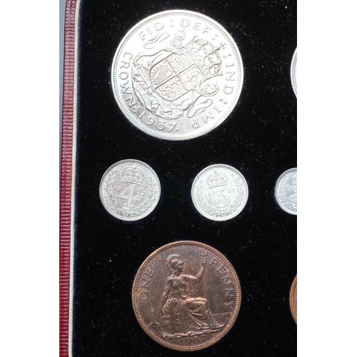 365 - A GEORGE VI SPECIMEN FIFTEEN COIN SET, 1937, including Maundy money, in original case (Est. plus 24%... 