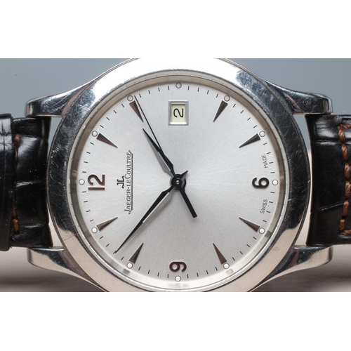 398 - A GENTLEMAN'S JAEGER-LECOULTRE MASTER CONTROL AUTOMATIC WRISTWATCH, the silvered dial with applied m... 