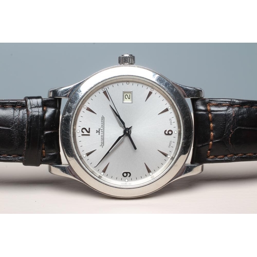 398 - A GENTLEMAN'S JAEGER-LECOULTRE MASTER CONTROL AUTOMATIC WRISTWATCH, the silvered dial with applied m... 