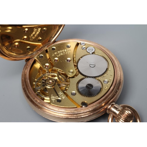 400 - A 9CT GOLD TOP WIND POCKET WATCH, the white enamel dial with black Roman numerals enclosing subsidia... 