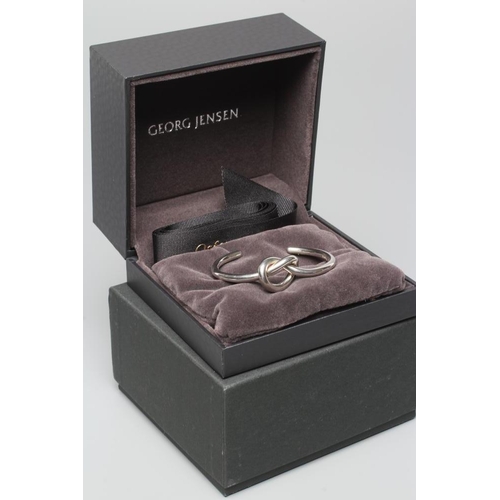 443 - A GEORG JENSEN SILVER LOVE KNOT BANGLE, numbered A44BS, cased and boxed (Est. plus 24% premium inc. ... 