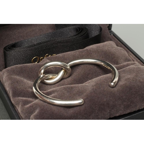 443 - A GEORG JENSEN SILVER LOVE KNOT BANGLE, numbered A44BS, cased and boxed (Est. plus 24% premium inc. ... 