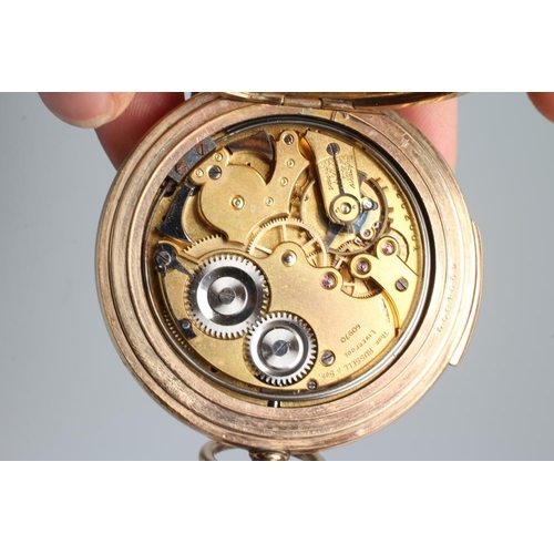 407 - A TOP WIND QUARTER REPEATER POCKET WATCH, the white enamel dial with black Roman numerals enclosing ... 