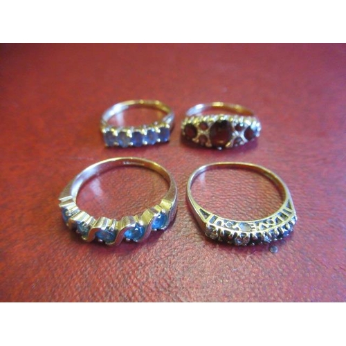 160 - FOUR 9CT GOLD RINGS