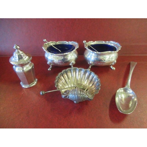 246 - PAIR OF SILVER SALTS ETC