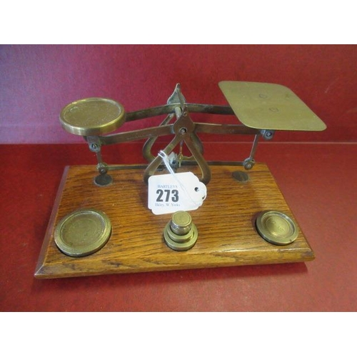 273 - VINTAGE POSTAL SCALES AND WEIGHTS