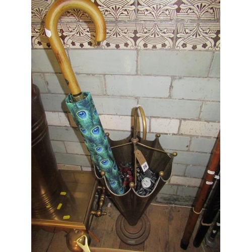 316 - UMBRELLA STAND AND CONTENTS