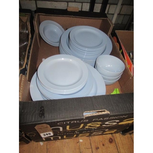 349 - TWO BOXES OF SPODE BLUE  CERAMICS