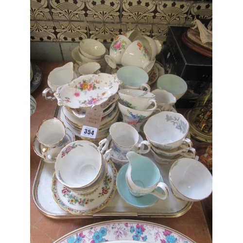 354 - TRAY OF CHINA TEAWARE ETC