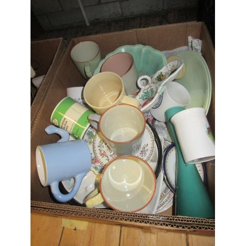 372 - BOX OF CERAMICS