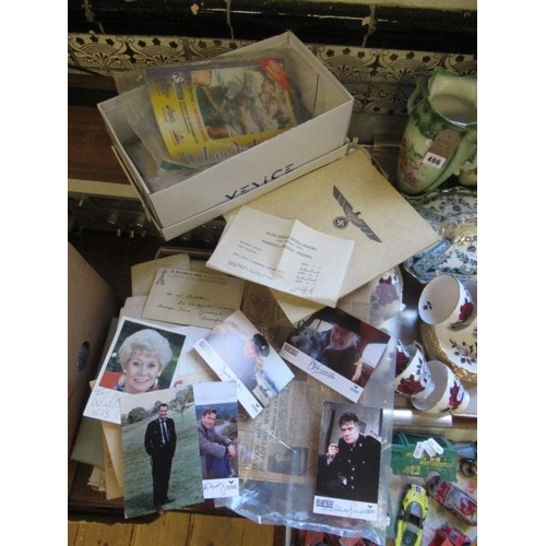 411 - TWO BOXES OF EPHEMERA ETC