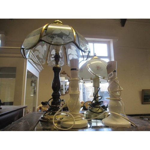 438 - FOUR TABLE LAMPS