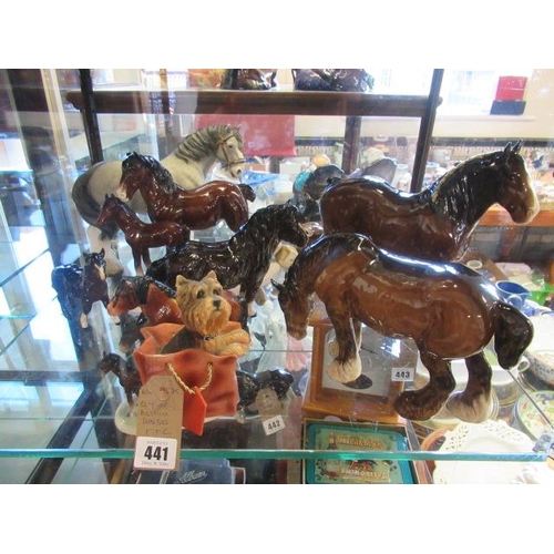 441 - QUANTITY OF BESWICK HORSES ETC