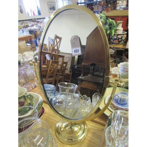 457 - BRASS TABLE MIRROR