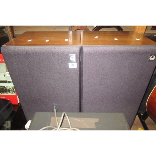 47 - PAIR OF WHARFEDALE LASER RANGE AUDIO SPEAKERS