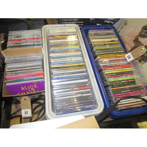 57 - THREE BOXES OF AUDIO CDS