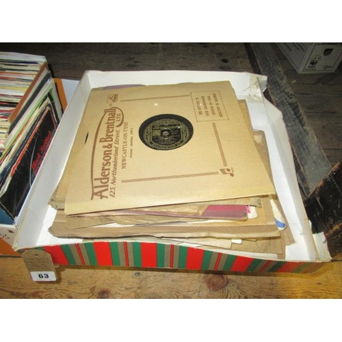 63 - BOX OF SHEET MUSIC AND VINTAGE RECORDS