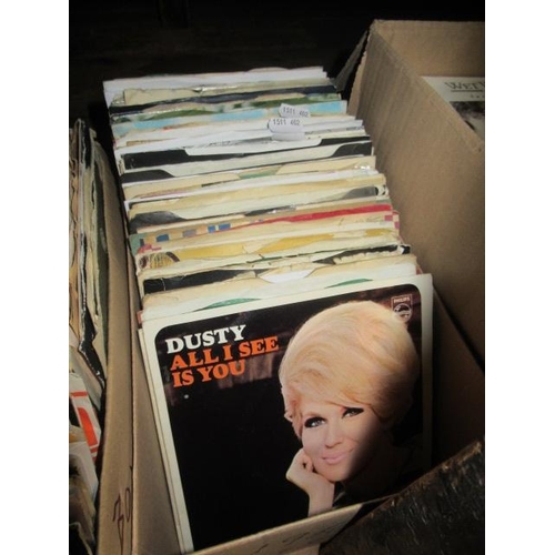 66 - BOX OF SINGLES INCLUDING DUSTY SPRINGFIELD THE ANIMALS AND BOOKER T AND THE MGS