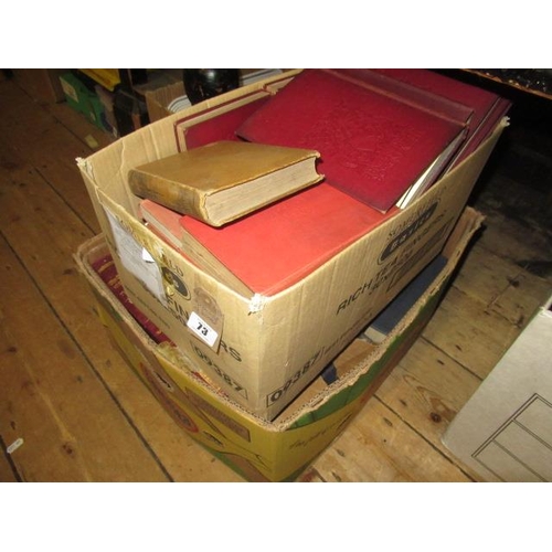 73 - TWO BOXES OF BOOKS