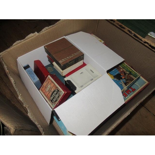 81 - BOX OF VINTAGE GAMES AND PLAYING CARDS ETC