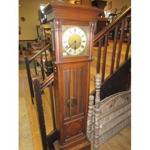 848 - OAK CASED GRANDMOTHER CLOCK