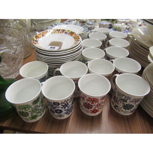 98 - QUANTITY OF CUPS SAUCERS AND SIDE PLATES