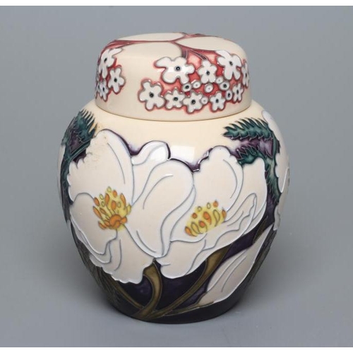 92 - FOUR MOORCROFT POTTERY SMALL GINGER JARS AND COVERS, comprising Butterfield, 2012, Mokohinau, 2018 (... 