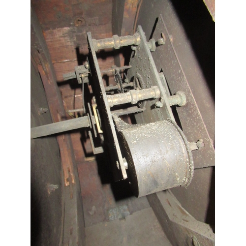 464 - W POTTS AND SONS DOUBLE SIDED CLOCK