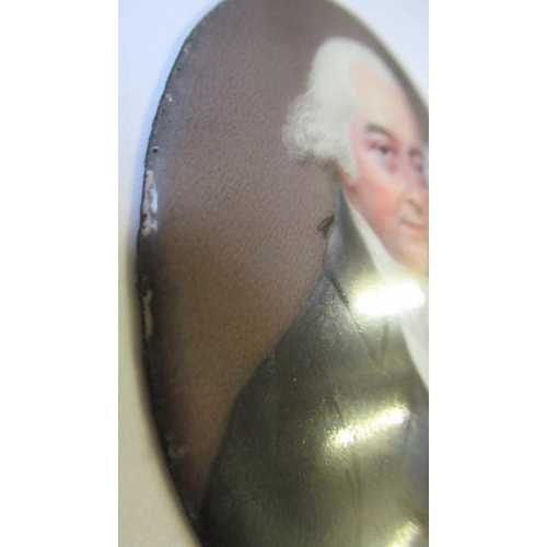 709 - HENRY BONE (1755-1834) J. Clements Esq., half length portrait, oval, enamel on copper miniature, sig... 