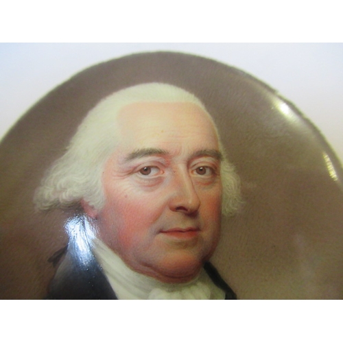 709 - HENRY BONE (1755-1834) J. Clements Esq., half length portrait, oval, enamel on copper miniature, sig... 