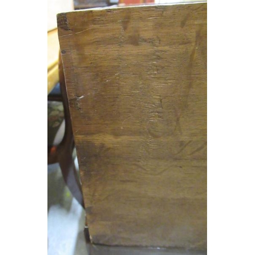 921 - A GEORGIAN WALNUT CHEST ON STAND, mid 18th century, crossbanded with feather stringing, the cavetto ... 