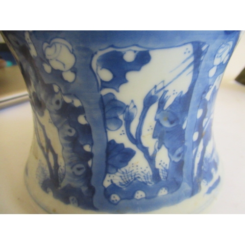 2 - A CHINESE PORCELAIN VASE of inverted baluster form, painted in underglaze blue with birds amidst flo... 