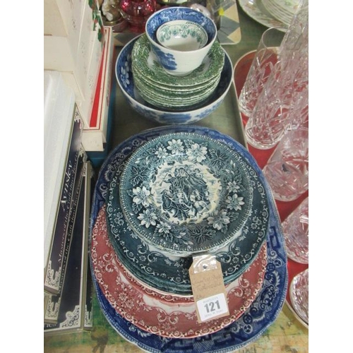 121 - COUNTRY STYLE AND TUDOR WARE PLATES ETC