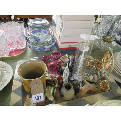 137 - TRAY OF MISCELLANEOUS ITEMS