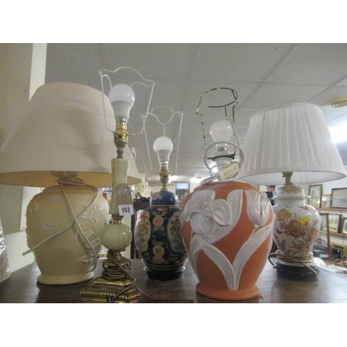 152 - FIVE TABLE LAMPS