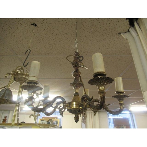 158 - BRASS CEILING LIGHT