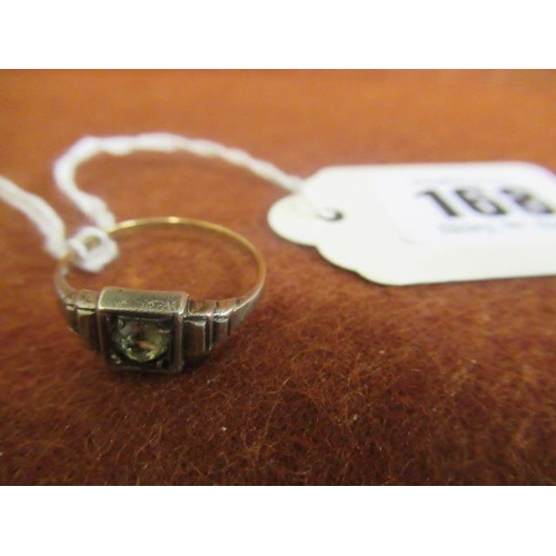 168 - 9CT GOLD AND SILVER RING