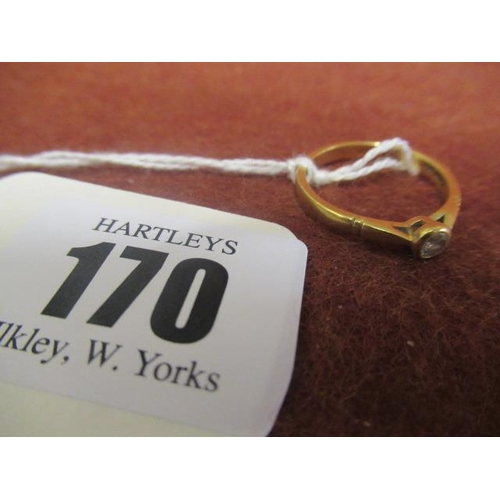 170 - 18CT GOLD AND DIAMOND RING