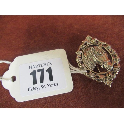 171 - STERLING SILVER HORSE HEAD BROOCH