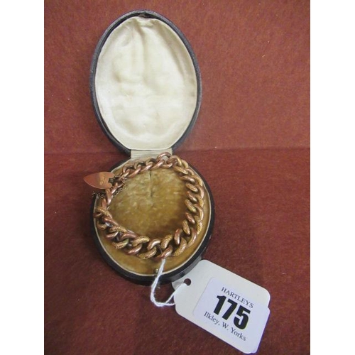 175 - 9CT GOLD CURB LINK BRACELET