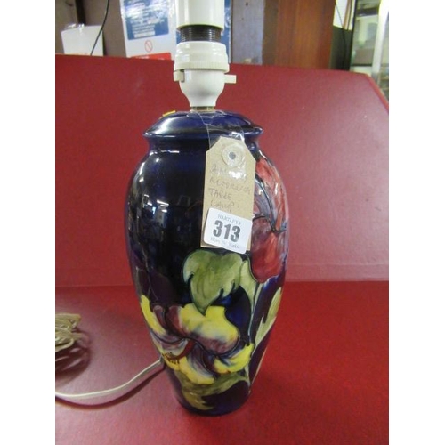 313 - MOORCROFT TABLE LAMP