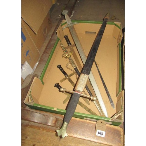 570 - BOX OF SWORDS