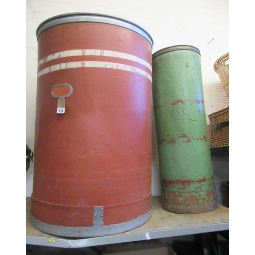 613 - TWO LARGE STORAGE DRUMS