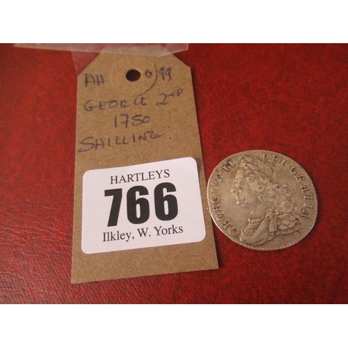 766 - GEORGE II 1750 SHILLING