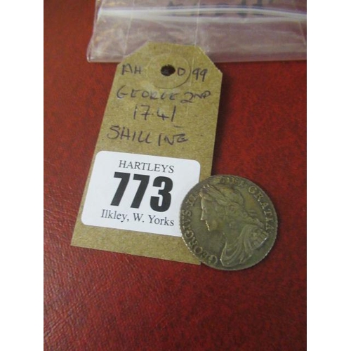 773 - GEORGE II 1741 SHILLING