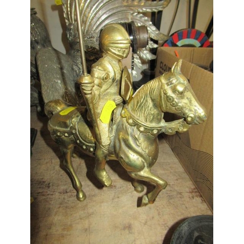 42 - BRASS KNIGHT AND HORSE