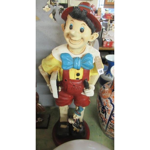 118 - 30 INCH RESIN PINOCCHIO FIGURE