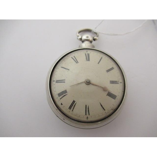 199 - BIRMINGHAM 1836 SILVER CASED POCKET WATCH BY J SLACK, IPSTONES