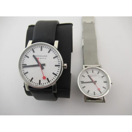 201 - TWO MONDAINE SWISS WATCHES