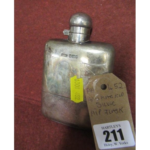 211 - SILVER HIP FLASK